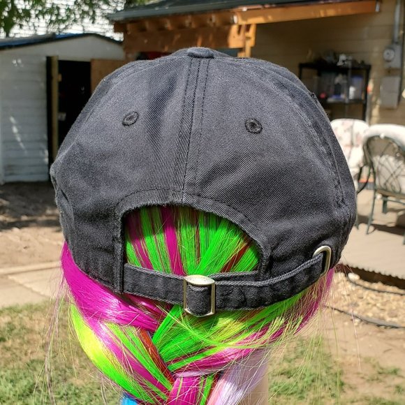 Ladies Black Fleur De Lis BLING Hat NEW - Picture 4 of 4